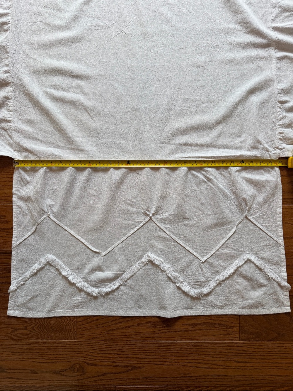 Anthropologie white crib skirt for traditional sized crib. - Picture 3 of 8